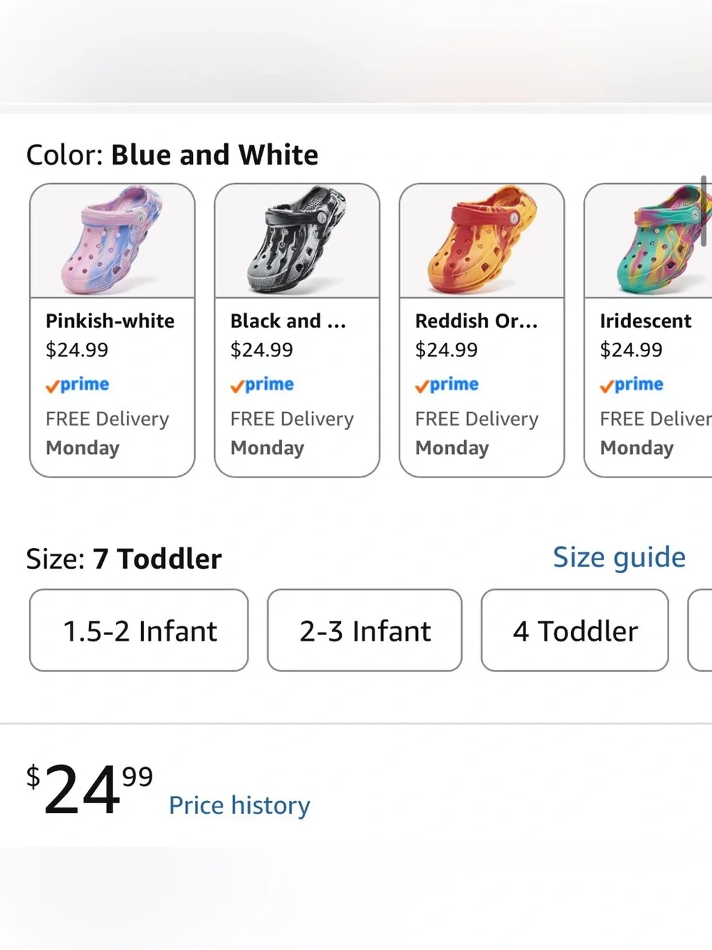 HOBIBEAR Kids Dark Blue Slip-On Water Clogs - Kids Water Shoes